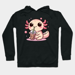 baby axolotl loves boba Hoodie